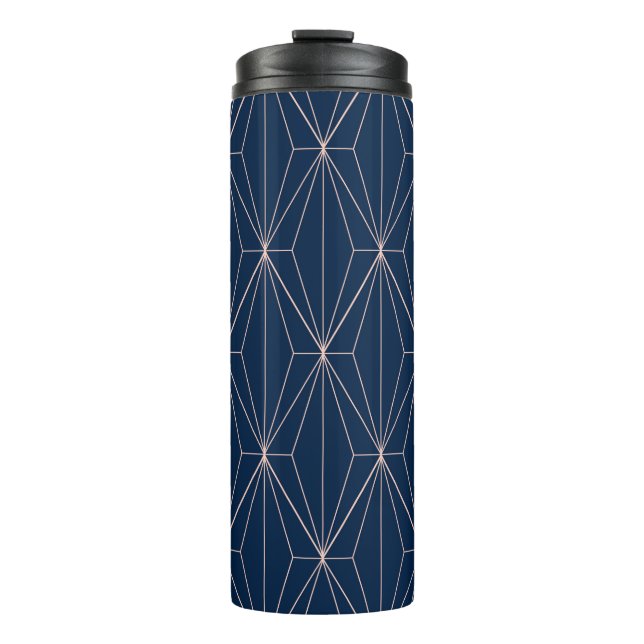 Geometrische nahtlose Muster. Abstrakte geometrisc Thermosbecher (Vorderseite)
