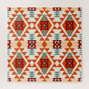 Geometrische Nahtlose Muster im indianischen Stil