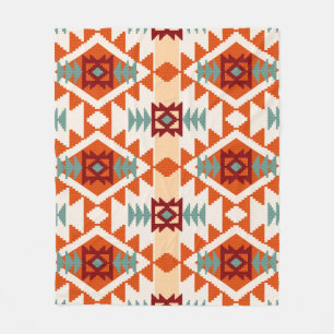 Geometrische Nahtlose Muster im indianischen Stil Fleecedecke