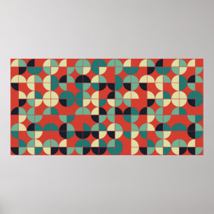 geometrische nahtlose Musterkonstruktion Poster