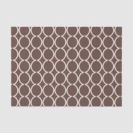 Geometrische Ogee-Gitter-Schokoladenbraun Seidenpapier