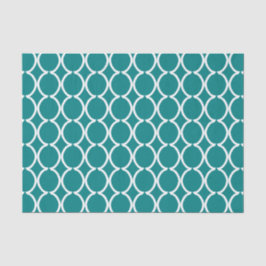 Geometrische Ogee-Gitter Schokoladenbraun Seidenpapier