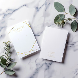 Geometrische Ohrring-Karte in Weiß und Gold