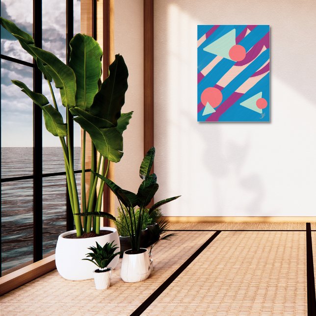 Geometrische Ölformen Vintage Palette Fotodruck (Von Creator hochgeladen)