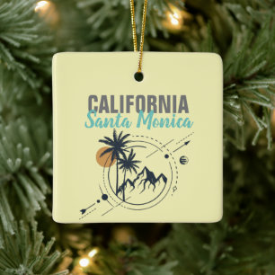 Geometrische Palmen von Santa Monica California Keramikornament