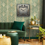 Geometrische Perfektion im Art Deco-Stil Quadratische Wanduhr<br><div class="desc">Geometrische Perfektion, goldene Eleganz und purer Vintage-Charme. Perfekt für Designliebhaber mit klassischem Geschmack.</div>
