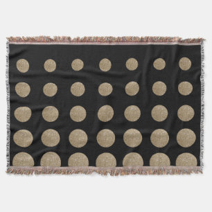 geometrische Pollka-Punkte aus schwarzem Glitzer Decke