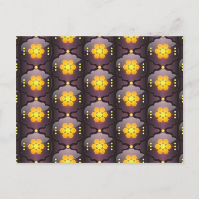 geometrische Postkarte im marokkanischen Stil (Vorderseite)