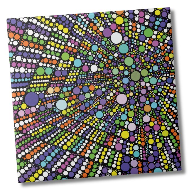 Geometrische Punkte für farbige Kreise Fliese (Abstract Colorful Geometric Modern Circles Pattern ceramic tile)