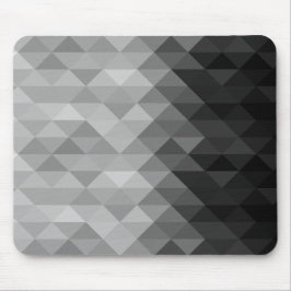 geometrische Quadrat-Muster Graustufen Mousepad