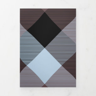 Geometrische Quadratabstraktion 8 Dreifach Gefaltete Urlaubskarte