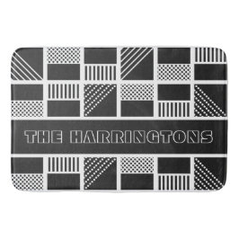Geometrische Quadrate für kundenspezifische Monogr Badematte