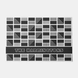 Geometrische Quadrate individuelle Name Türmatte