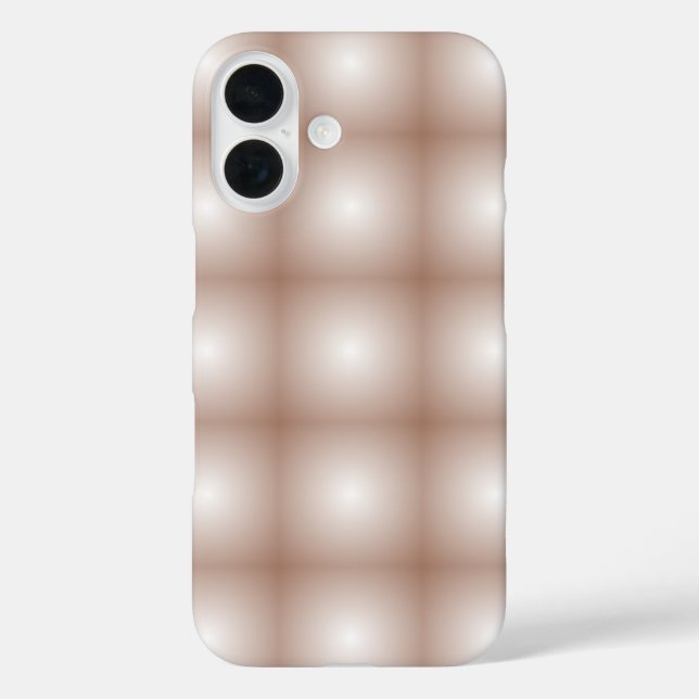 Geometrische Quadrate mit Mocha Mousse Gradient Wh iPhone 16 Hülle (Rückseite)
