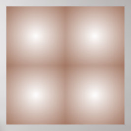 Geometrische Quadrate mit Mocha Mousse Gradient Wh Poster