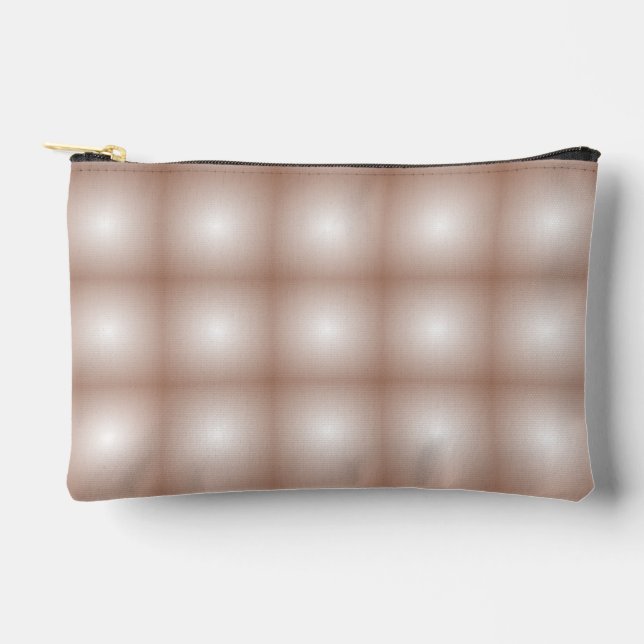 Geometrische Quadrate mit Mocha Mousse Gradient Wh Zubehörtasche (Vorderseite)