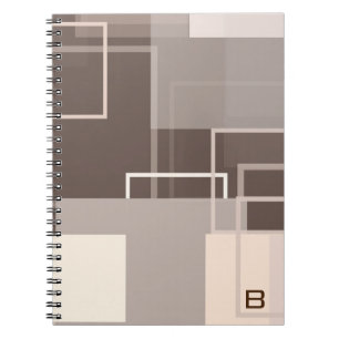 Geometrische Quadrate - Schokolade-Foto-Notebook Notizblock