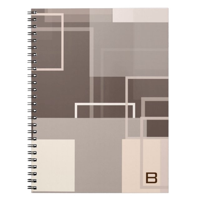Geometrische Quadrate - Schokolade-Foto-Notebook Notizblock (Vorderseite)