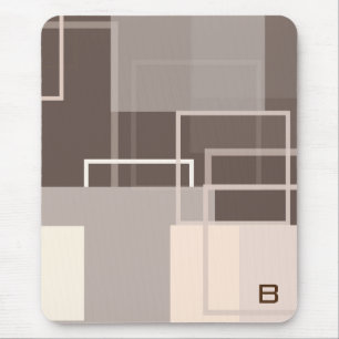 Geometrische Quadrate - Schokolade Mousepad