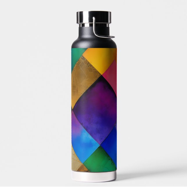 Geometrische Quadrate Trinkflasche (Links)