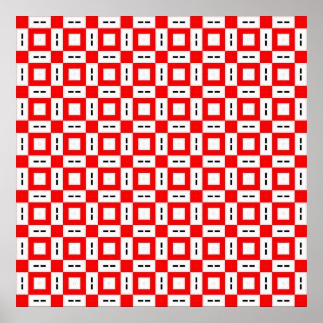 Geometrische Quadrate und Rechtecke Poster (Vorne)