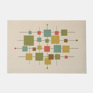 Geometrische Quadrate von MCM - Multi Postcard Mag Fußmatte