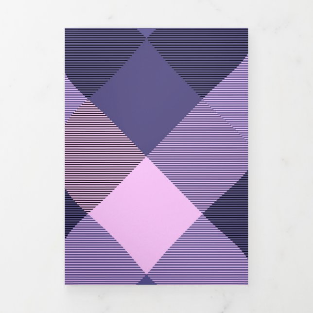Geometrische quadratische Abstraktion 14 Dreifach Gefaltete Urlaubskarte (Cover)