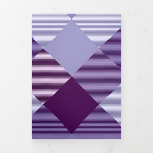 Geometrische quadratische Abstraktion 4 Dreifach Gefaltete Urlaubskarte (Cover)