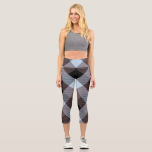 Geometrische quadratische Abstraktion 8 Capri Leggings