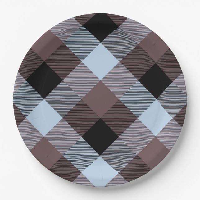 Geometrische quadratische Abstraktion 8 Pappteller (Vorderseite)