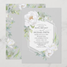 Geometrische Rahmen für die Hochzeit von weißem Pe