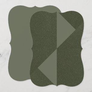 Geometrische Randflachkarte - Moss Noir Mitteilungskarte