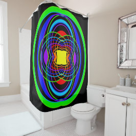 Geometrische Regenbogenfarben Duschvorhang