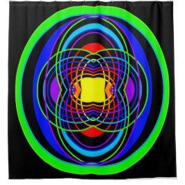 Geometrische Regenbogenfarben Duschvorhang