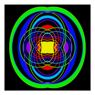 Geometrische Regenbogenfarben Poster
