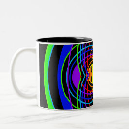 Geometrische Regenbogenfarben Zweifarbige Tasse