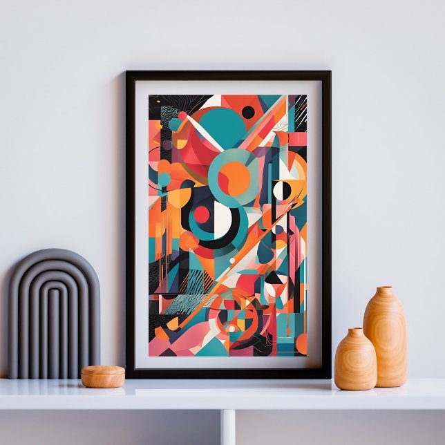 Geometrische Retro-Explosion Poster (Von Creator hochgeladen)