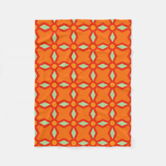 Geometrische Retrofarben 70er Fleecedecke