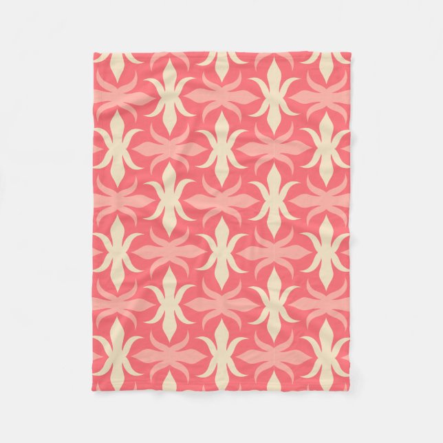 Geometrische Retrofarben 70er Fleecedecke (Vorderseite)