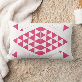 Geometrische rosa Dreiecke Lendenkissen
