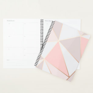 Geometrische rosa Formen Planer
