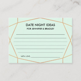 Geometrische Rose Gold-Hochzeitstippkarte Begleitkarte