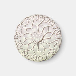 Geometrische Rose Gold LIEBE Herzmuster Magnet