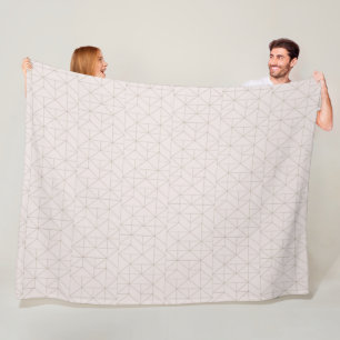 Geometrische Rose Gold Muster Fleece Blanket