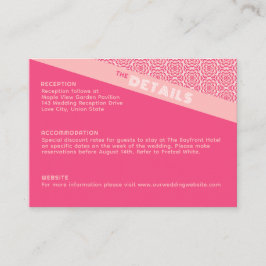Geometrische Rose Red Wedding Card Begleitkarte