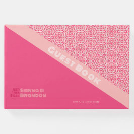 Geometrische Rose Red Wedding Gästebuch