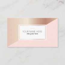 Geometrische Rosegold MistyRose Visitenkarte