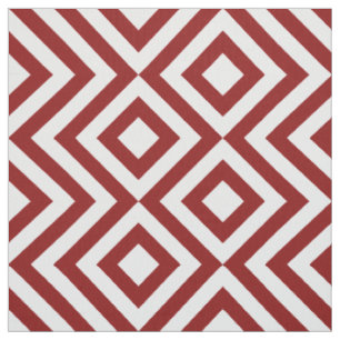 Geometrische rote und weiße Zickzacke und Stoff