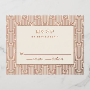 Geometrische RSVP-Karte Folie Einladungspostkarte