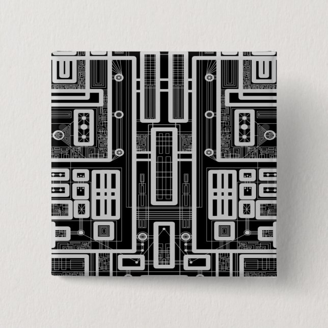 Geometrische Schalttafel Button (Vorderseite)